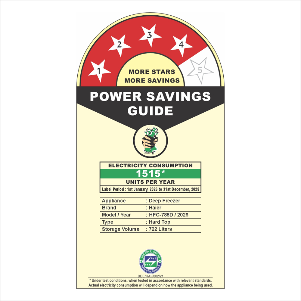 Haier 788 Ltr Double door- White Colour Convertible Hard top Freezer